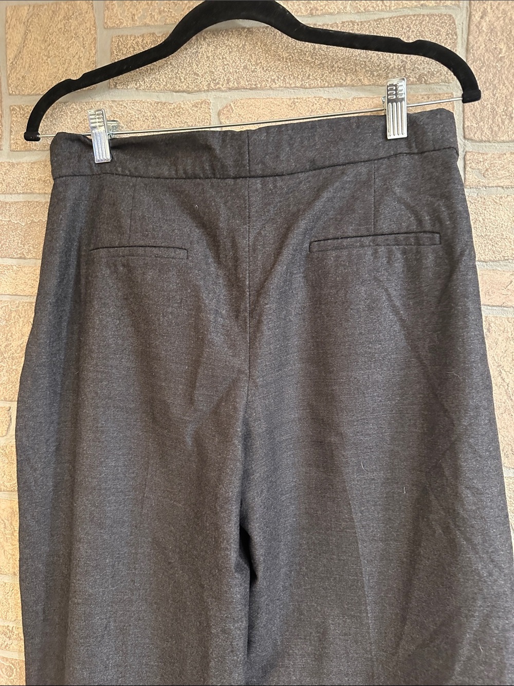 J.Crew Crop Wide Leg Flannel pleated 100% Wool Pants Trousers size 4 - Picture 6 of 8